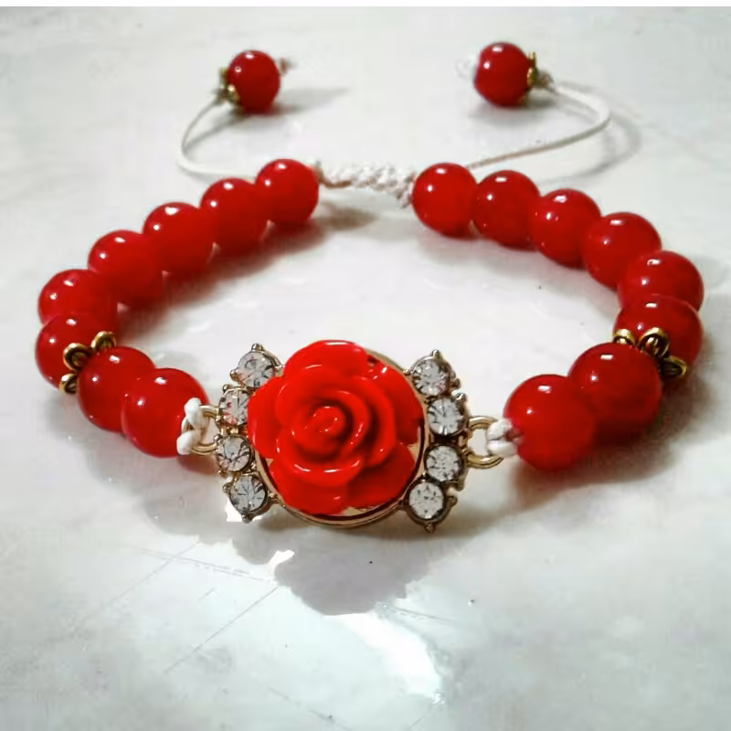 دستبند گل رز