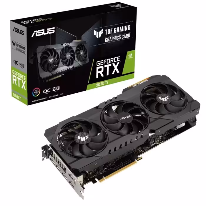 کارت گرافیک ایسوس GeForce RTX 3070 TI TUF GAMING LHR O8G