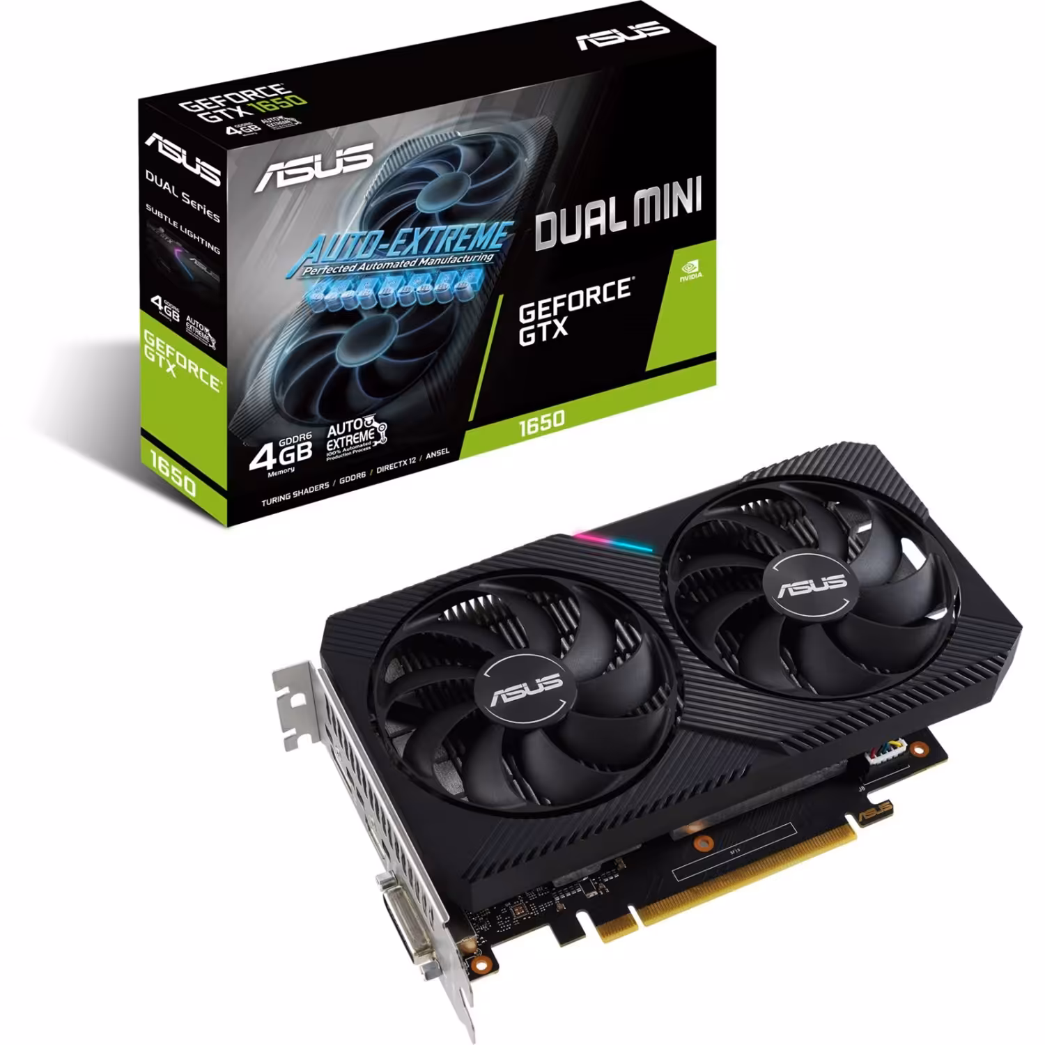 کارت گرافیک ایسوس مدل DUAL GTX1650 O4GD6 MINI