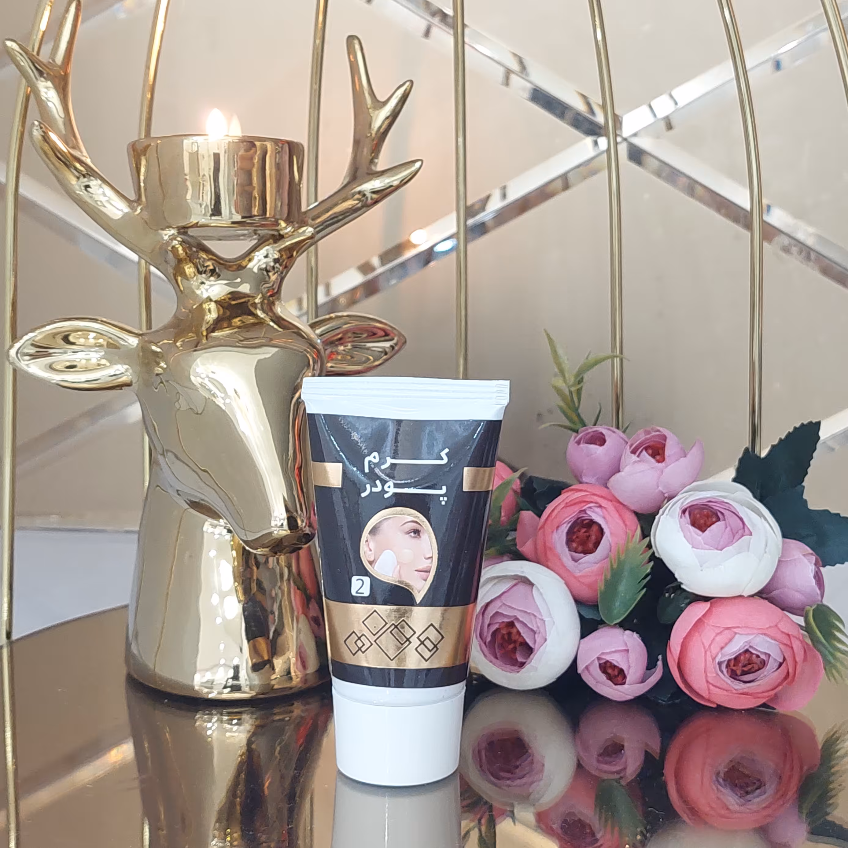 کرم پودر ضد آفتاب گیاهی کاملا  طبیعی در سه درجه رنگ