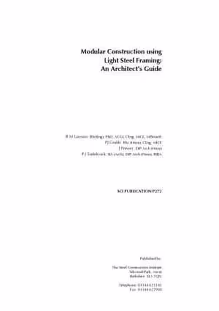 [PDF] دانلود کتاب Modular Construction Using Light Steel Framing - An Architect's Guide, 1999