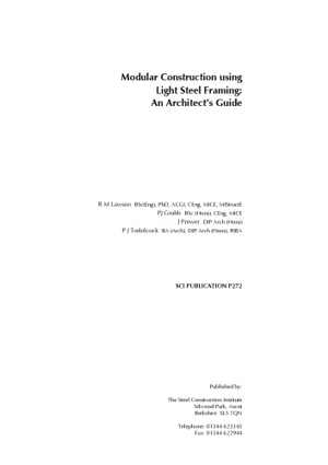 [PDF] دانلود کتاب Modular Construction Using Light Steel Framing - An Architect&#039;s Guide, 1999