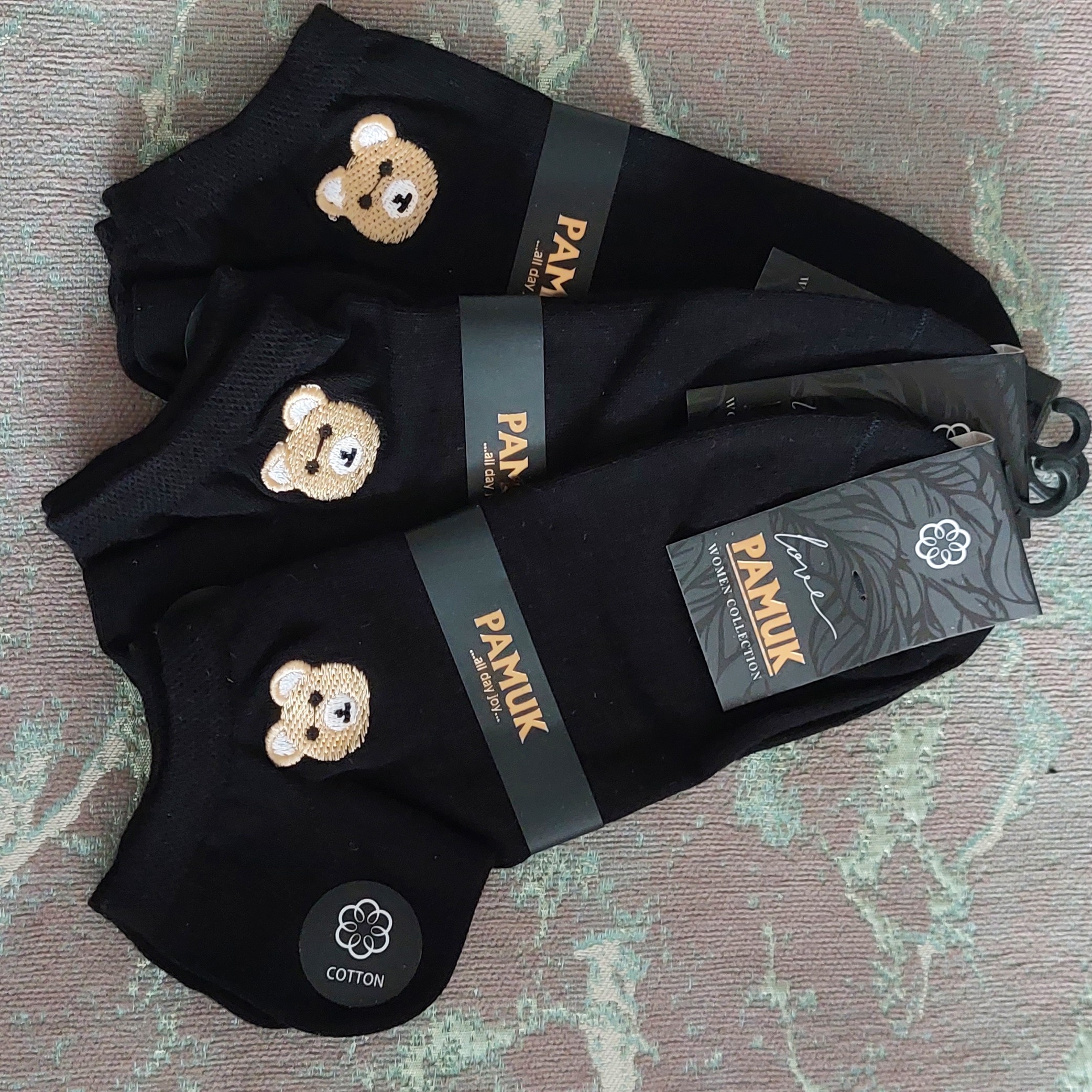 جوراب مشکی گلدوزی مچی