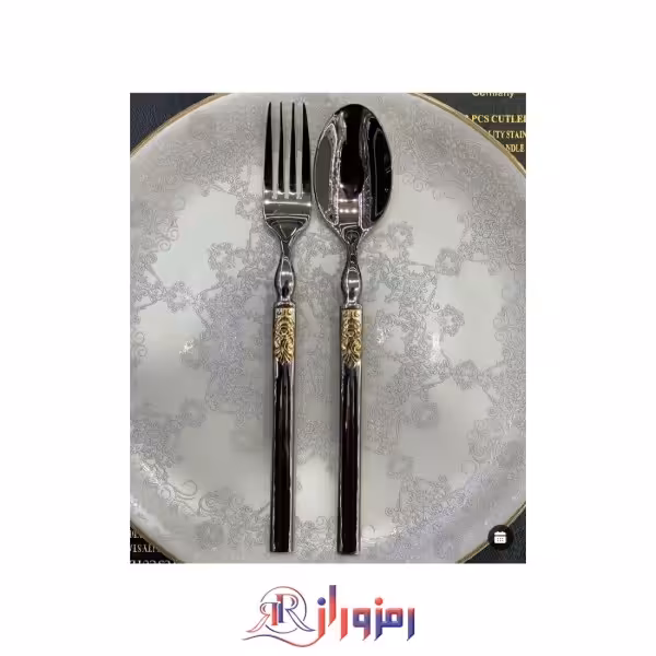 سرویس قاشق و چنگال 30 نفره 157 پارچه فلیکس کمر طلایی سلطنتی