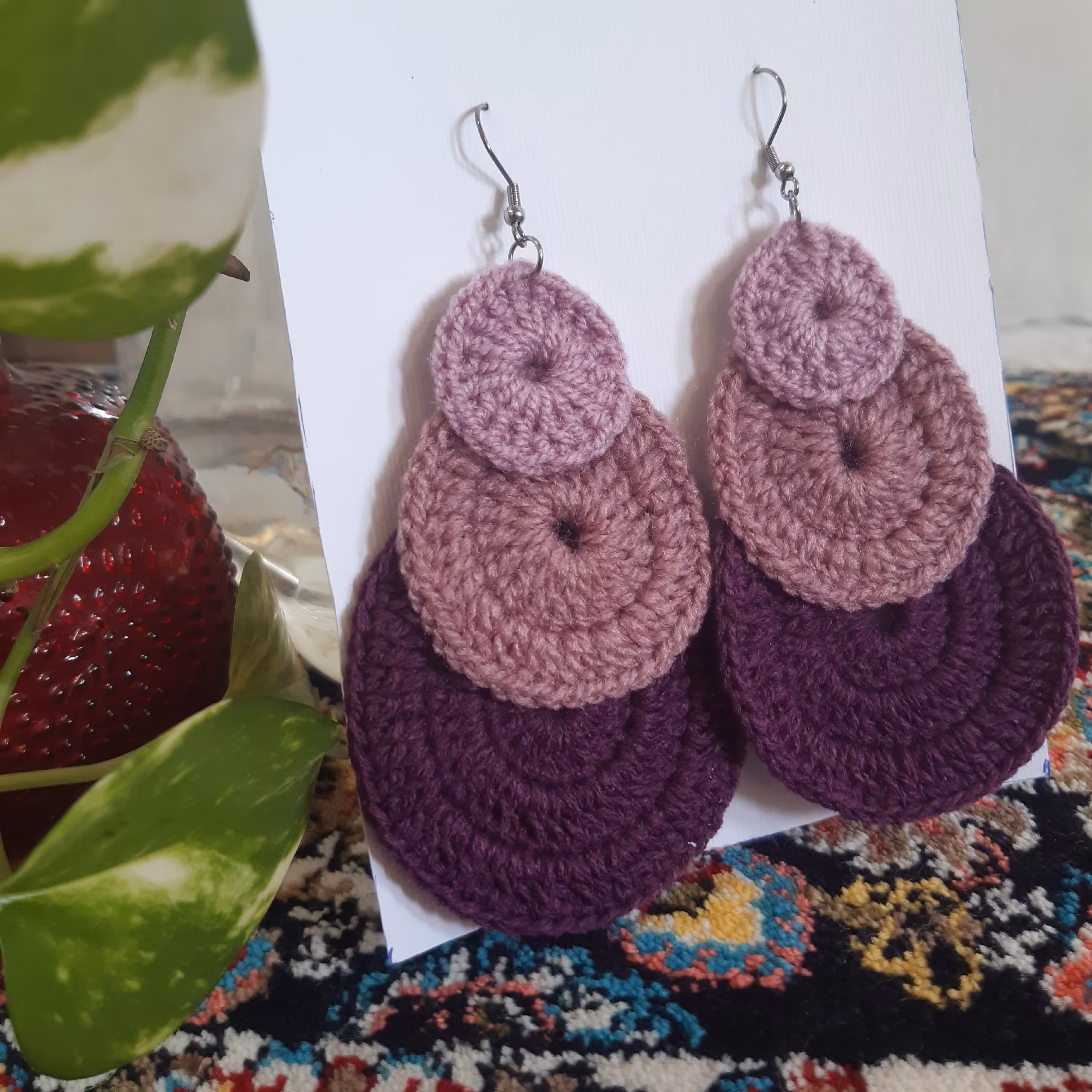 جفت گوشواره بنفش