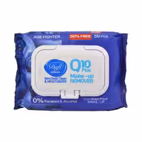 دستمال مرطوب دافی مدل Q10-AGE FIGHTER بلوبری بسته 50 عددی