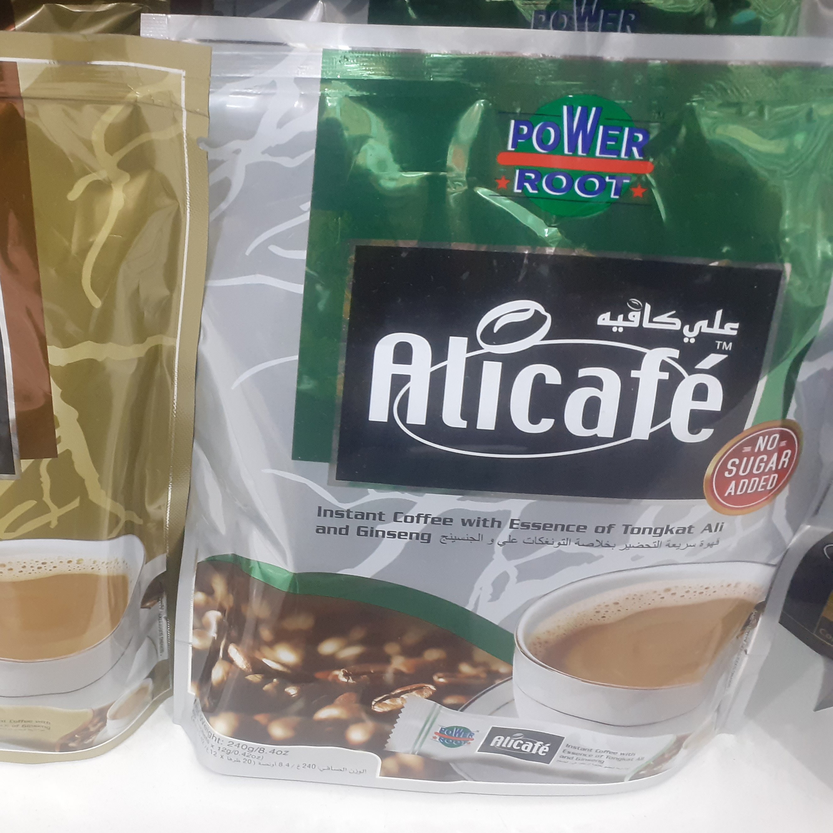قهوه علی کافه power root اورجینال مالزیا،جدید، 20شاسه 12 گرمی ، 240بسته گرم ، حداقل سفارش 4 بسته
