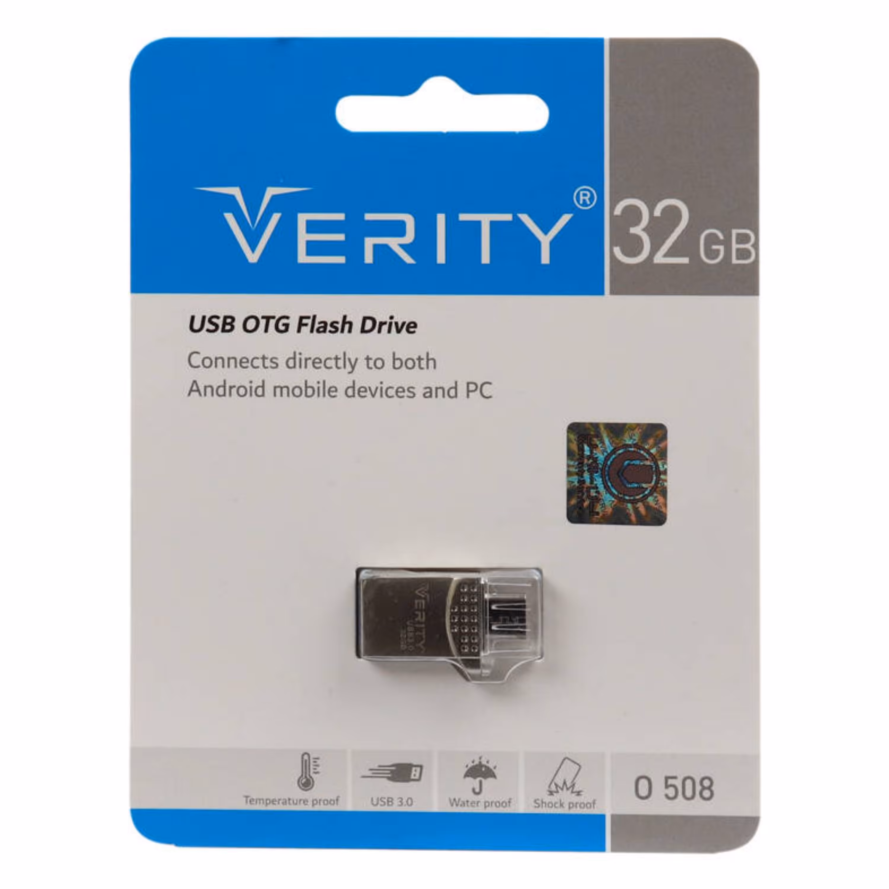 فلش 32GB USB3 - OTG Verity O508 با گارانتی مادام العمر