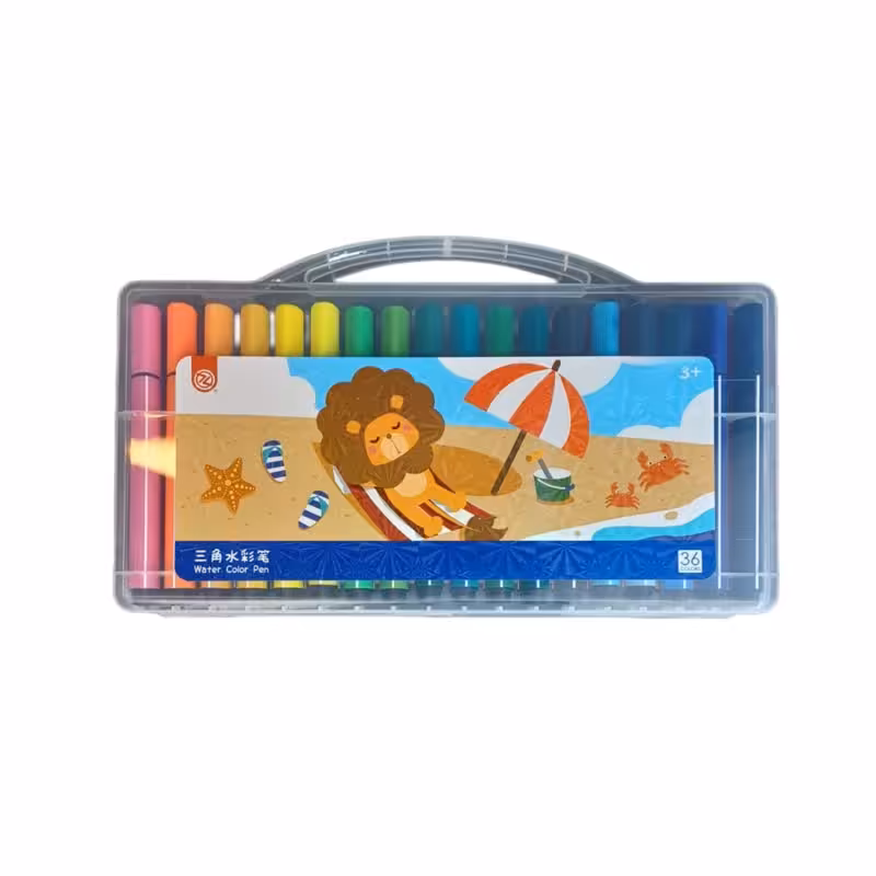 ماژیک سه گوش 36 رنگ سر تخت