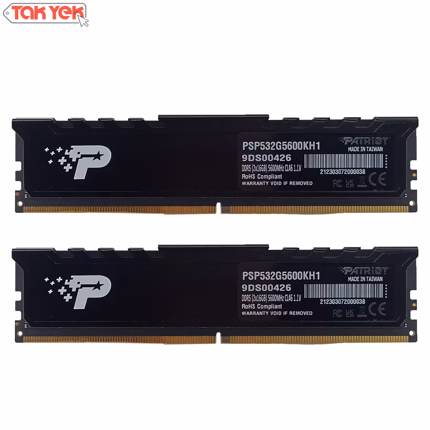 رم کامپیوتر PATRIOT 32GB(2x16GB) DDR5 5600 Heat Sink