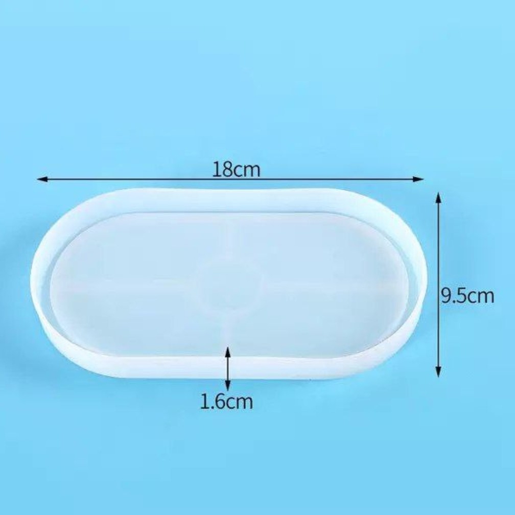 قالب سیلیکونی ظرف بیضی لبه دار سایز 18x9 سانتیمتر