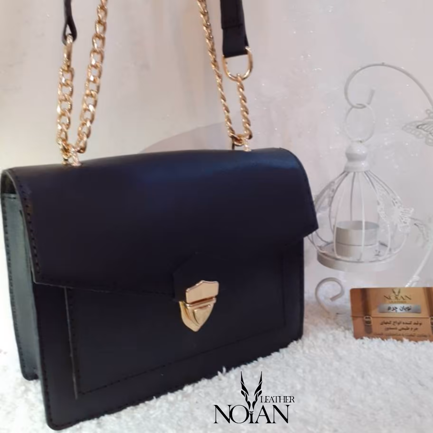 کیف دوشی زنانه چرم طبیعی دستدوز شیک و زیبا