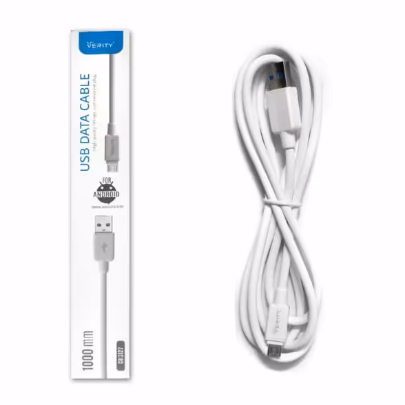 کابل شارژ اندروید Verity مدل CB3124w (گارانتی)