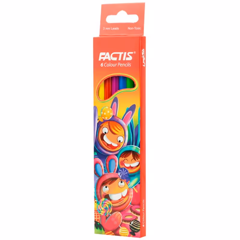 مداد رنگی 6 رنگ فکتیس Factis