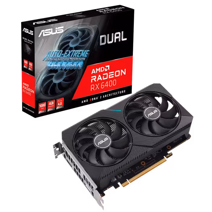 کارت گرافیک  ایسوس مدل DUAL-RX6400-4G حافظه 4 گیگابایت