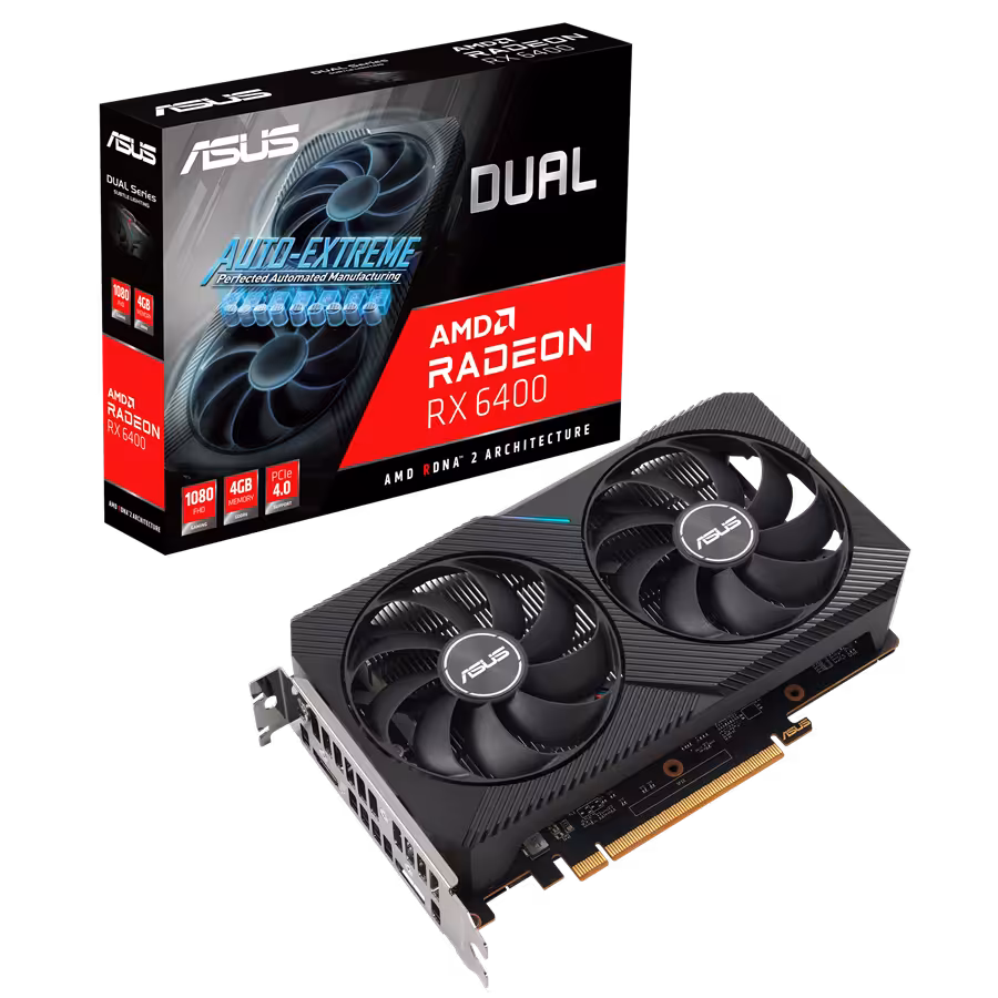 کارت گرافیک  ایسوس مدل DUAL-RX6400-4G حافظه 4 گیگابایت