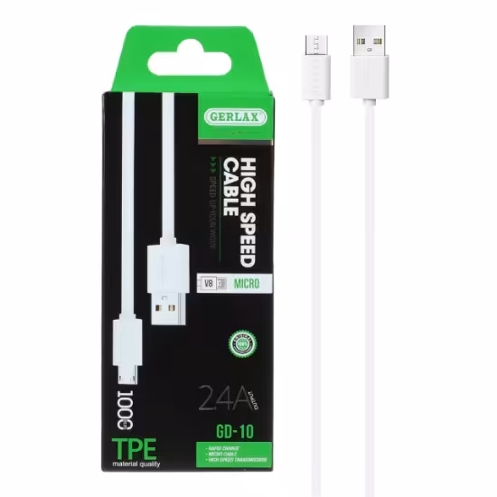 کابل شارژ فست اندروید جرلکس مدل GD-10