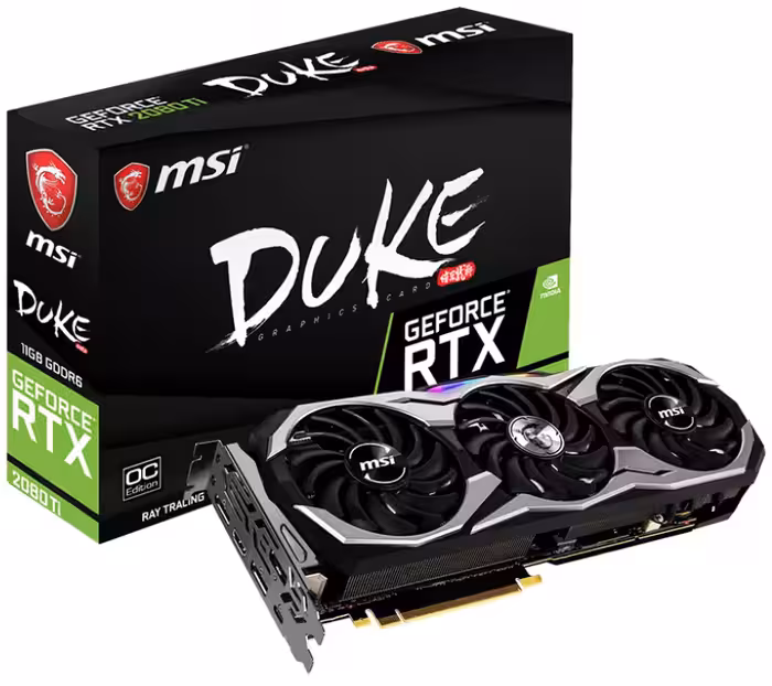 کارت گرافیک ام اس آی مدل GeForce RTX 2080 Ti DUKE 11G OC  با حافظه 11 گیگابایت