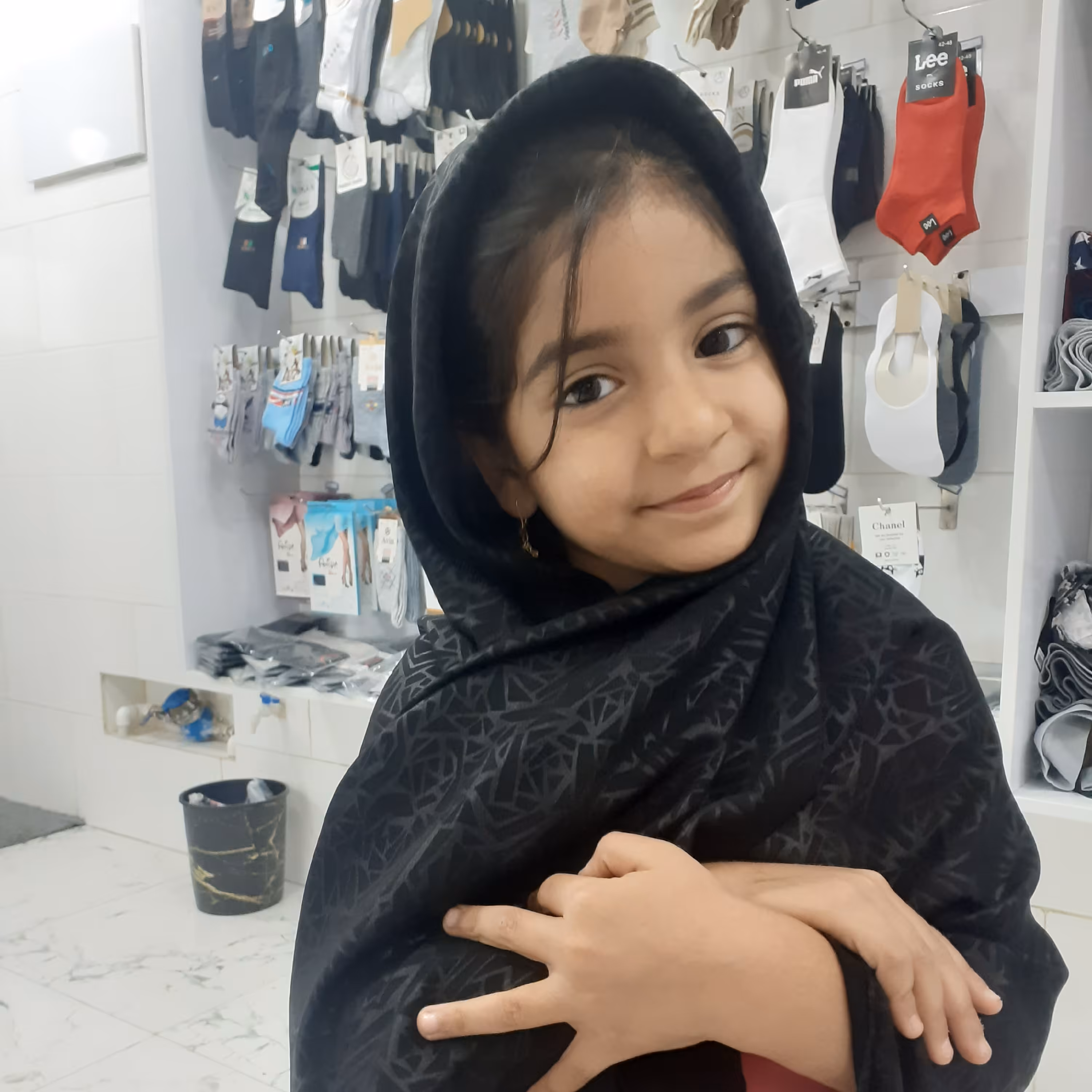 روسری کرپ طرح دار