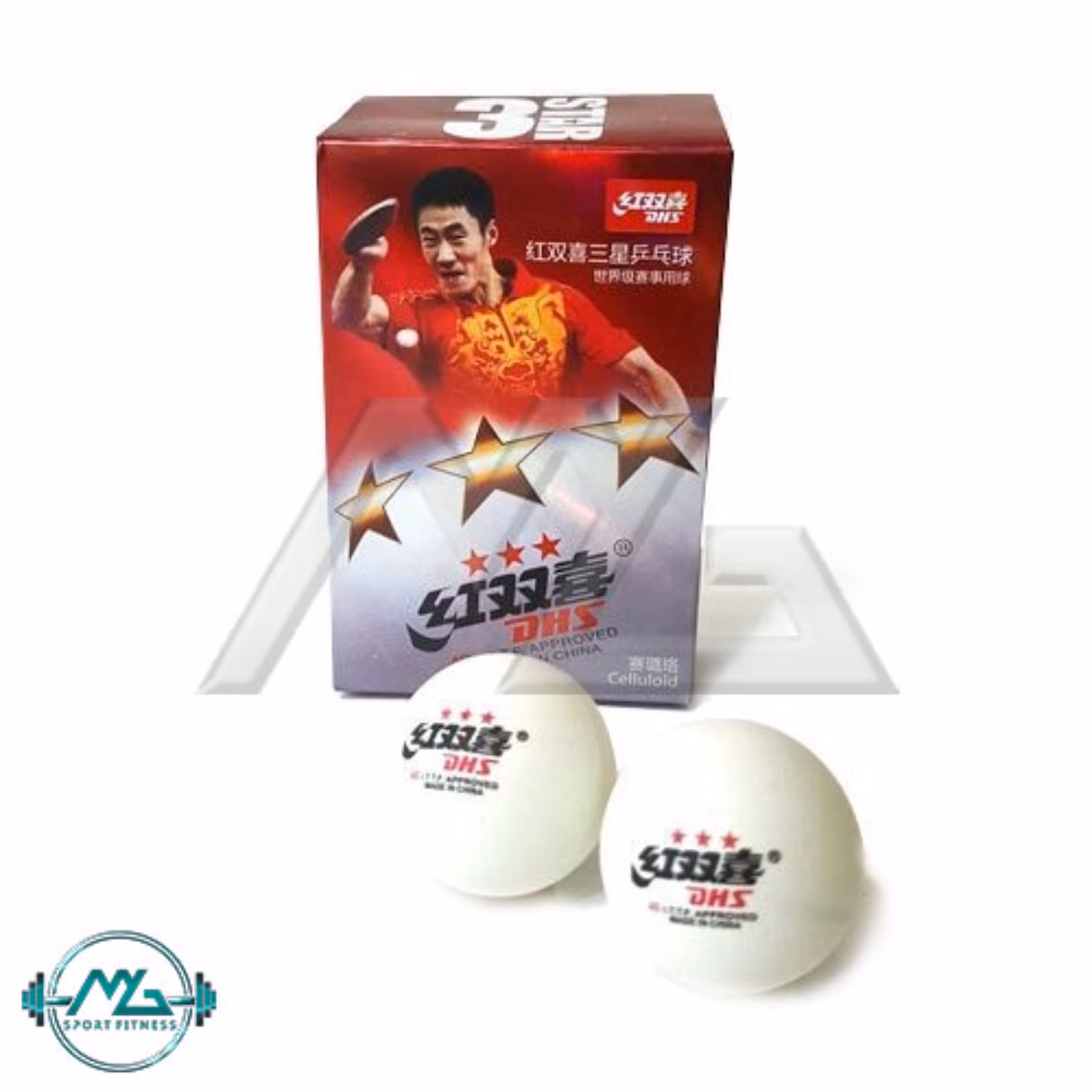 توپ پینگ پنگ DHS اورجینال مدل D40 سه ستاره 6 تایی