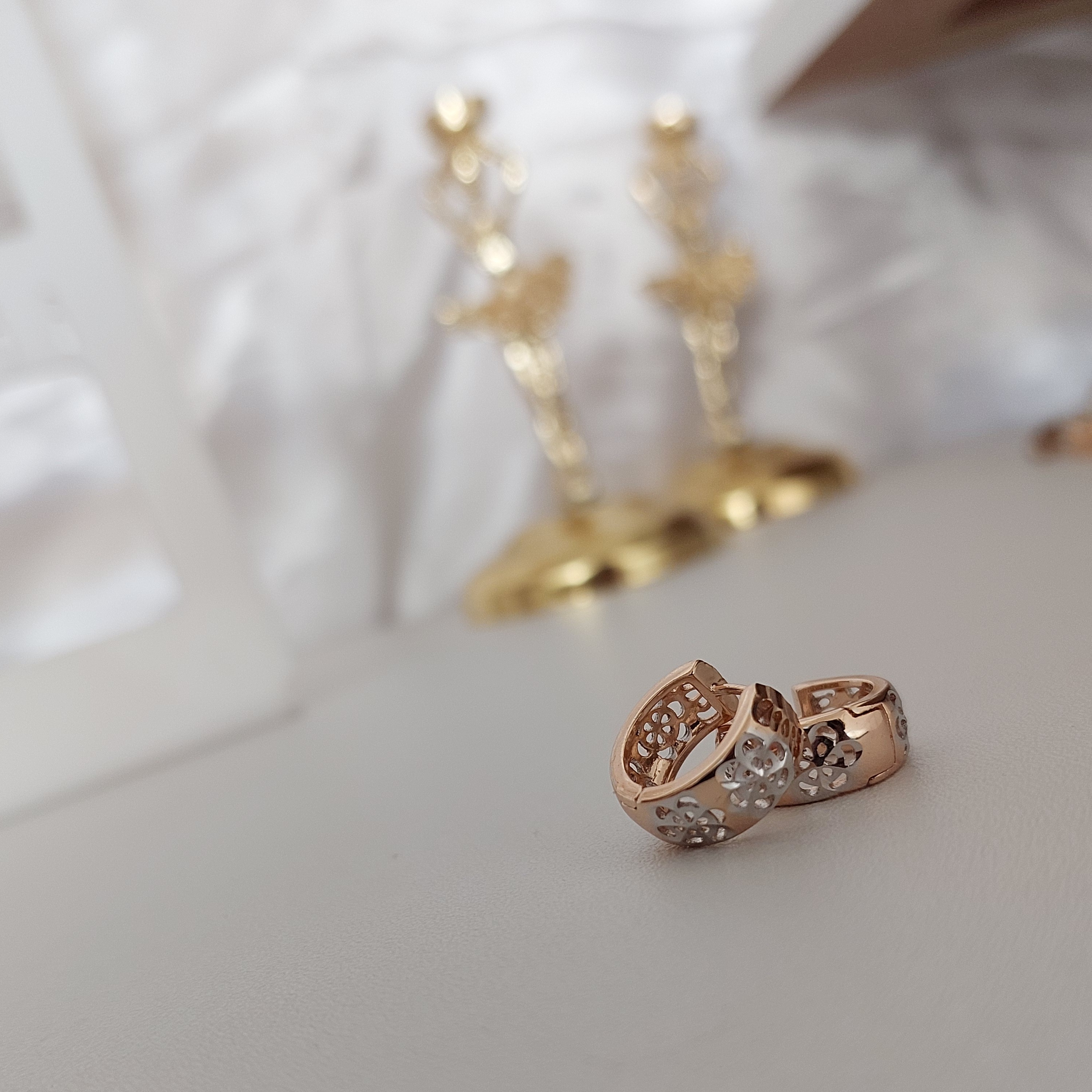 گوشواره حلقه ای مارک ژوپینگ اصل رنگ ثابت و ضد حساسیت