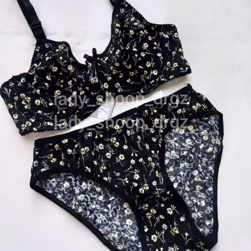 ست مشکی باغ گل