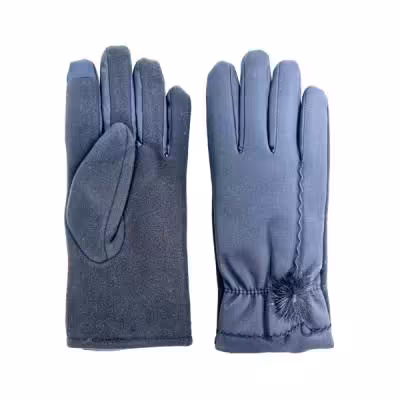 دستکش زنانه مدل AA طرح POM رنگ طوسی