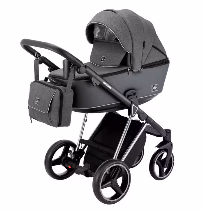 کالسکه آدامکس کریستیانو طوسی جدید بدنه کروم  4 تکه مدل 2021 جدید  CRISTIANO 470