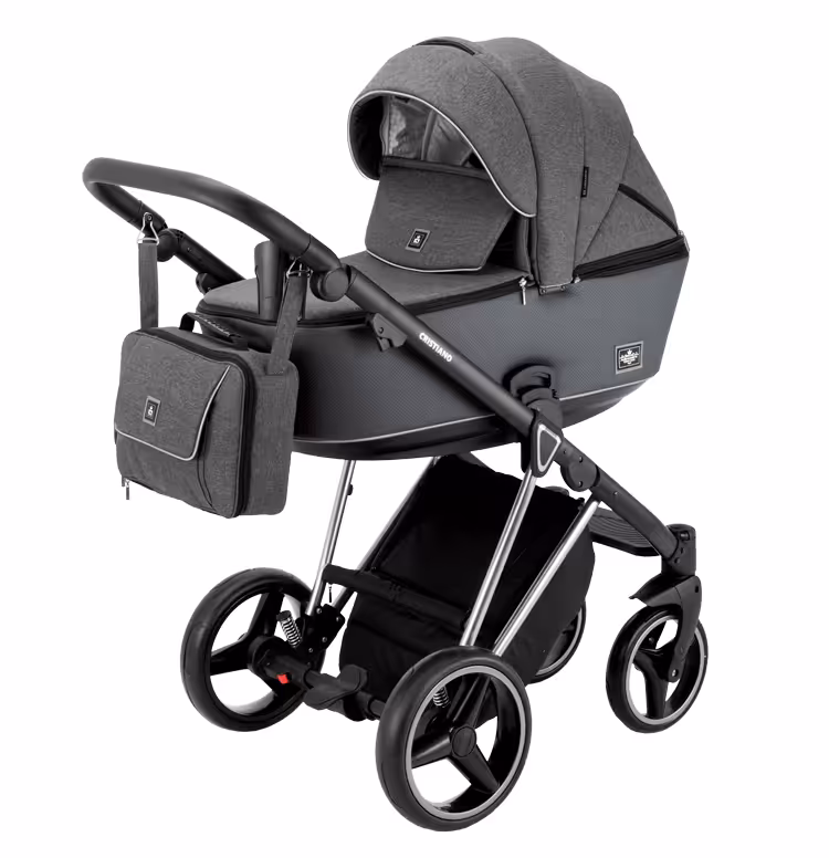 کالسکه آدامکس کریستیانو طوسی جدید بدنه کروم  4 تکه مدل 2021 جدید  CRISTIANO 470