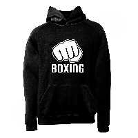 هودی ورزشی بوکس فشن لاین BOX 08 | مشکی/سفید