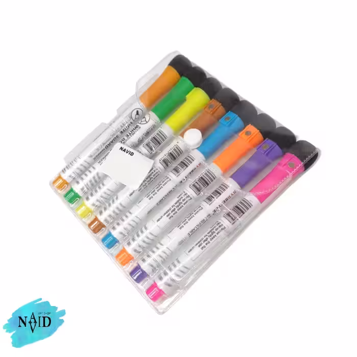 ماژیک وایت برد 8 رنگ پاک کن دار طرح میکروفون