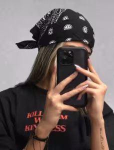 باندانا بته جقه مشکی 50 سانت پارچه ای