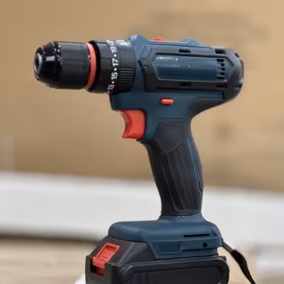 دریل شارژی چکشی 24 ولت بوش صنعتی با دو باتری