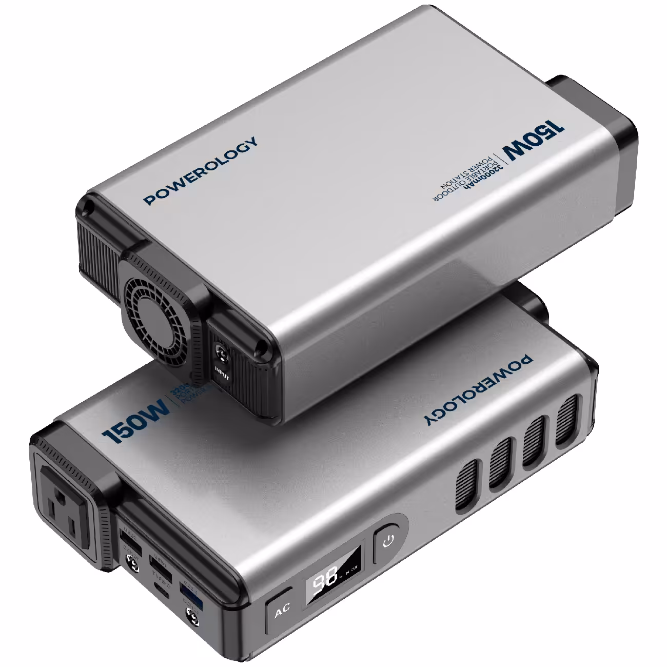 اینورتر و پاوربانک قابل حمل 150 وات 32000 پاورولوژی PPBCHA31