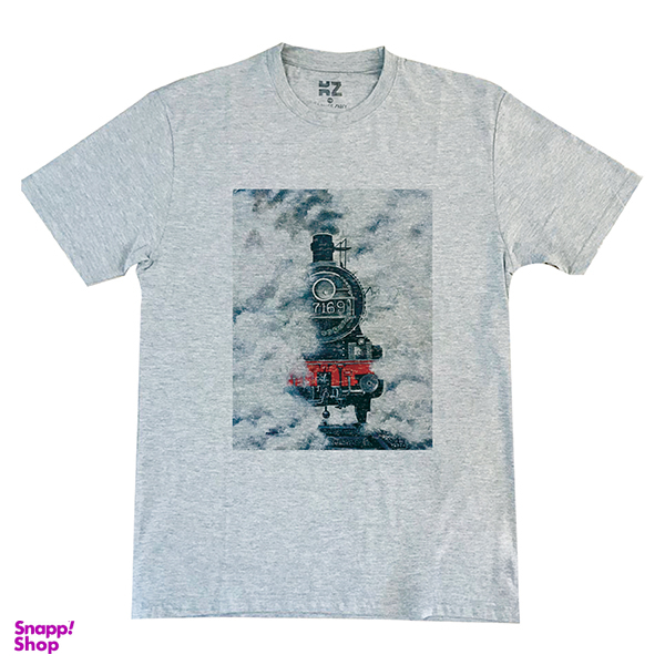 تیشرت مردانه مدل قطار رنگ طوسی