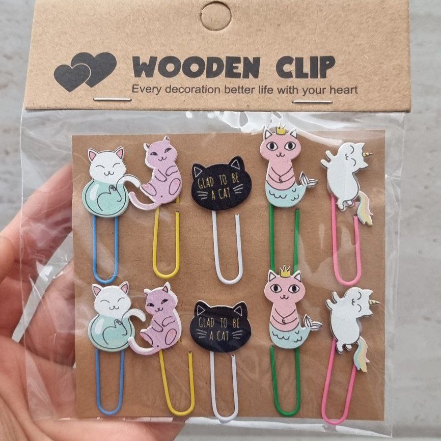 گیره کاغذ طرح گربه  در بسته های 10 تایی