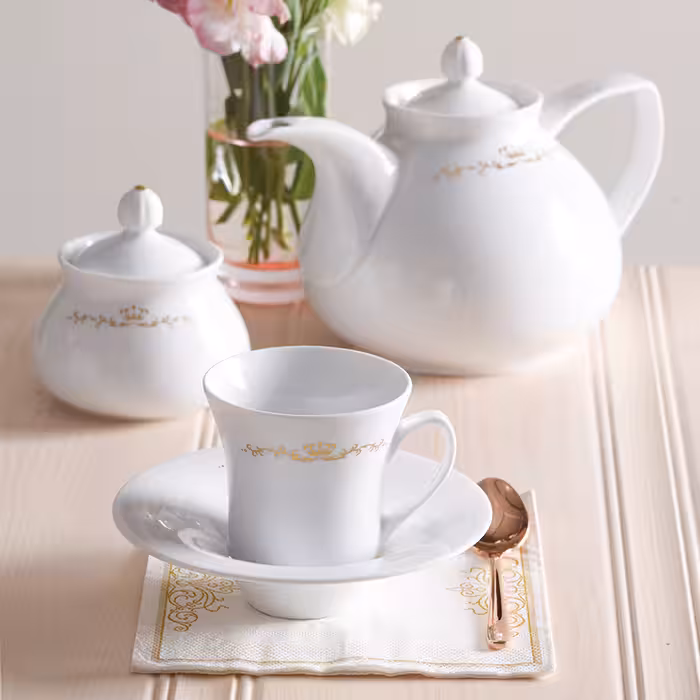 سرویس چینی زرین طرح پرنسس 108 پارچه