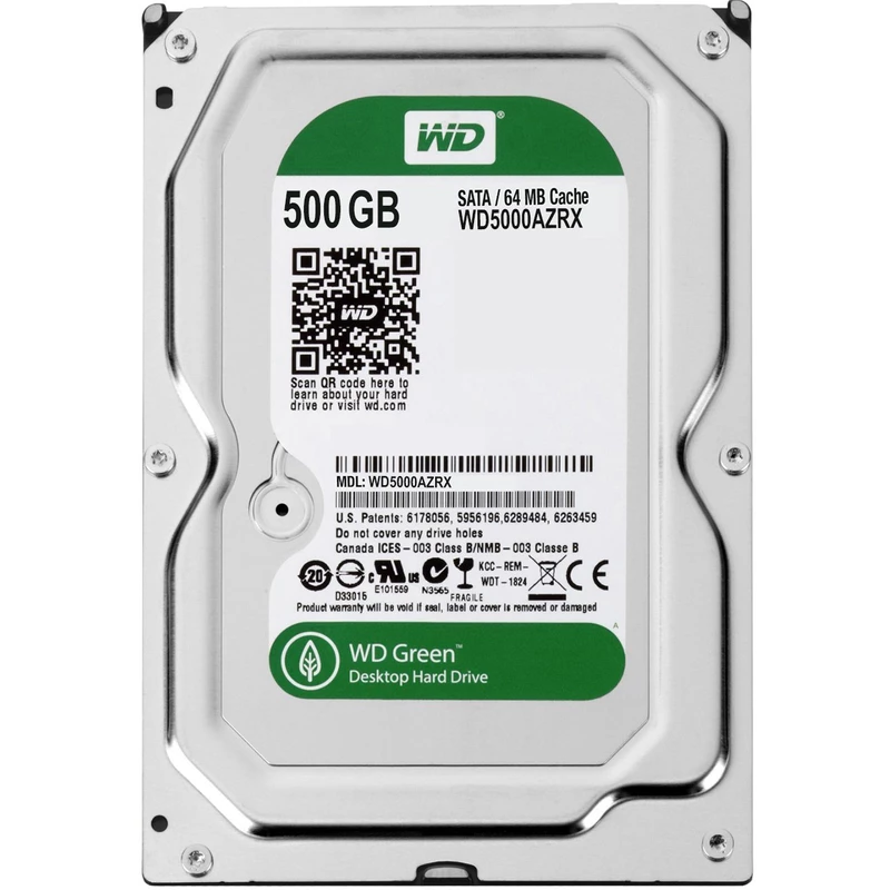 خرید و قیمت هارد دیسک اینترنال وسترن دیجیتال سری سبز مدل WD5000AZRX ظرفیت 500 گیگابایت