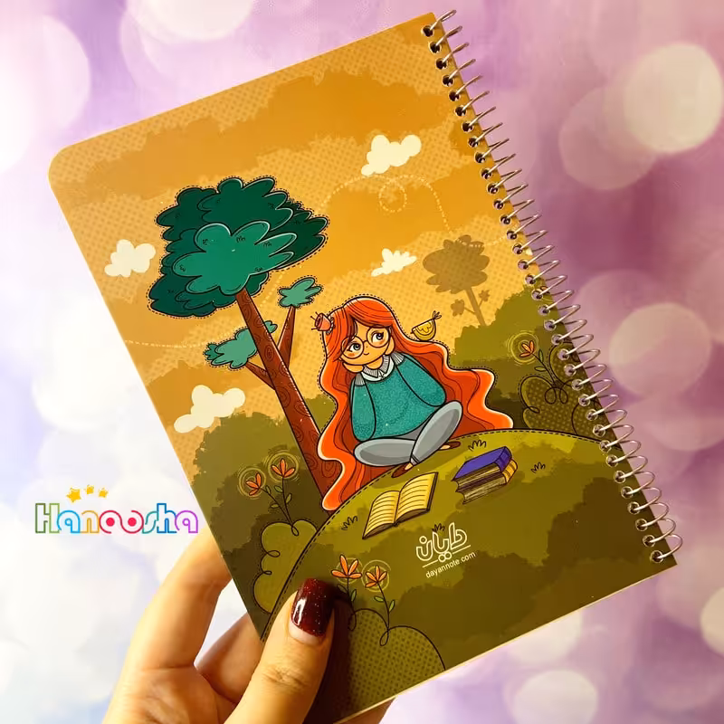 دفتر 50 برگ سیمی حاشیه دار سری امیلی کد 08 | دایان