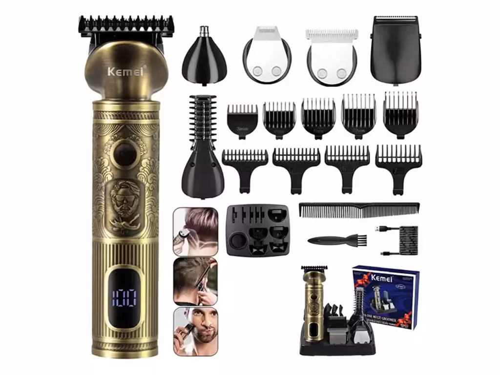 پک کامل ماشین اصلاح موی سر و بدن 6 در 1 کمی KM-1637