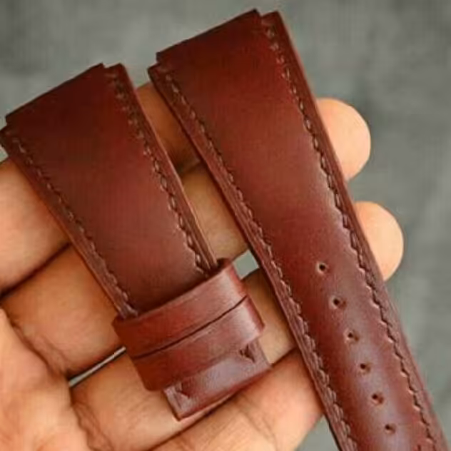 بند ساعت دستدوز چرم گاوی