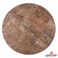 فرش گرد دستباف کلاژ کد 5068