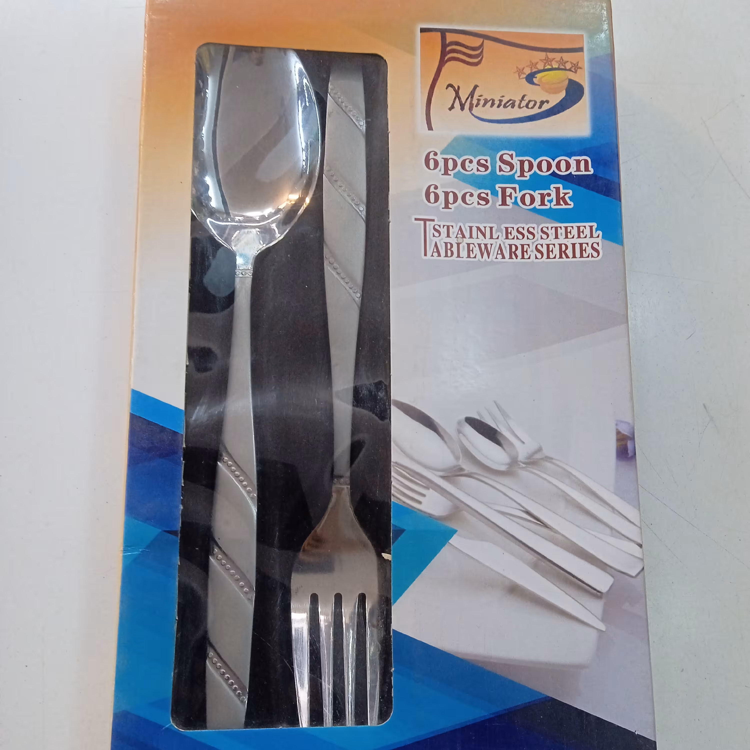 ست شش عددی قاشق و چنگال غذا خوری