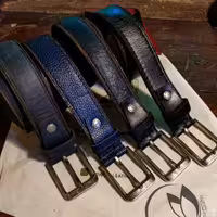 کمربند چرم طبیعی مردانه روگا چرم