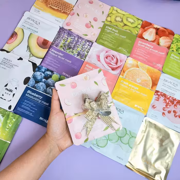 ماسک صورت ورقه ای بسته 16 عددی از برند بیواکوا و ایمیجز ( محصولات مراقبتی یاقوت )