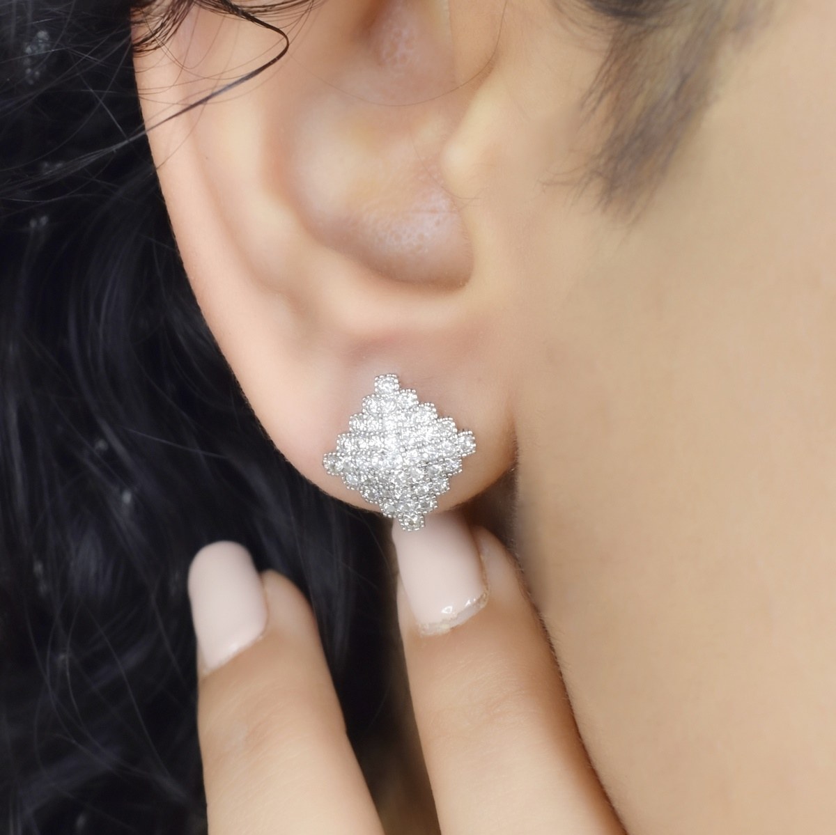 گوشواره میخی نقره کد 6222