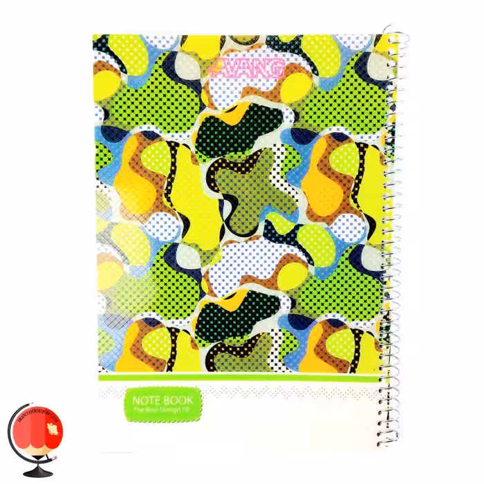 دفتر زبان سیمی 4 خط 50 برگ طرح چریکی آونگ