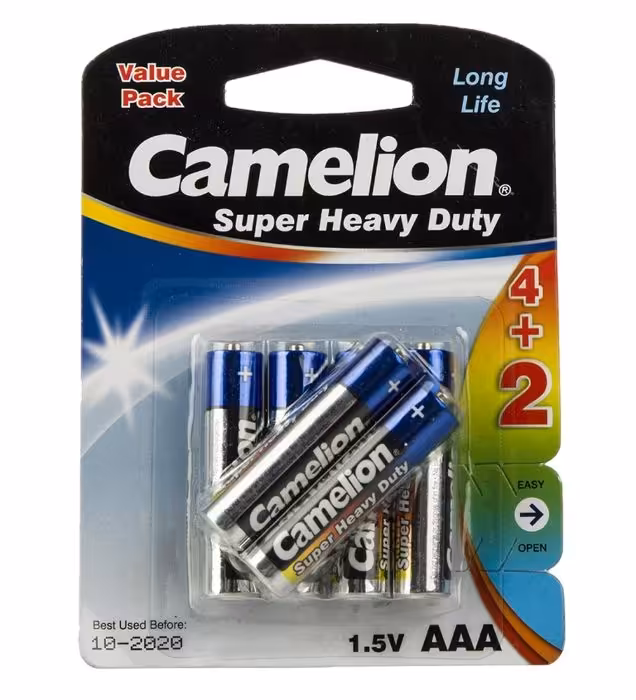 باتری  نیم قلمی کملیون مدل سوپر هوی دیوتی بسته 6 عددی