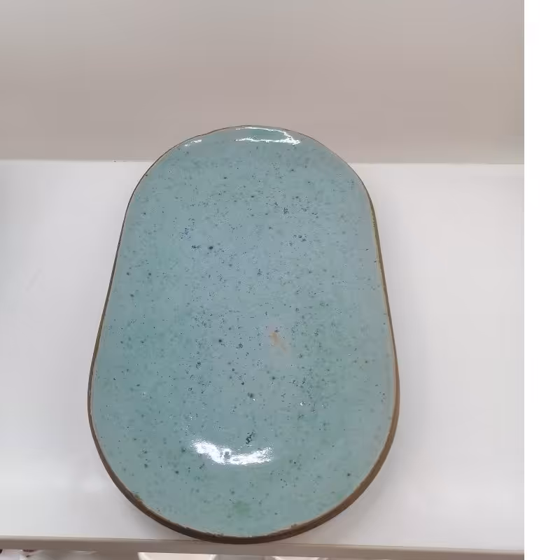 دیس سرامیکی مدل سوگند آبی فیروزه ای