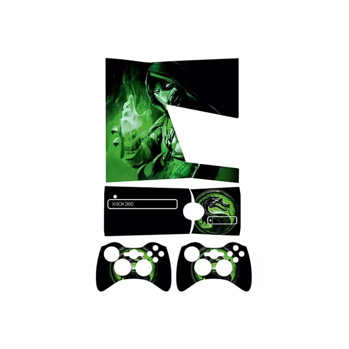 اسکین(برچسب)Xbox 360 اسلیم -طرح mortal kombat-مدل اسلیم-کد16-سفارشی